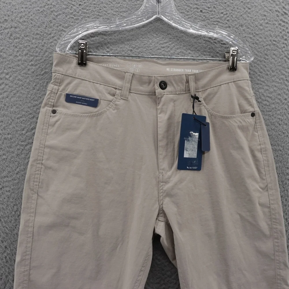 Desert Dunes Chino Shorts Mens 32 Dove Beige UPF‎ 35 Lightweight Performance NWT